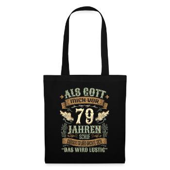 79 Geburtstag Geschenk Jahre Geburtstagsgeschenk - Stoffbeutel - Schwarz - Vorne
