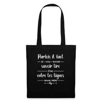 je vais encore être Grand frère - Sac en tissu - noir - Devant