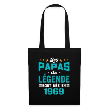 Les Papas De Légende Née En 1969 | Fête Des Pères - Sac en tissu - noir - Devant