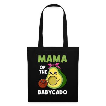 Mama Von Babycado Guacamole Avocado Lover - Stoffbeutel - Schwarz - Vorne