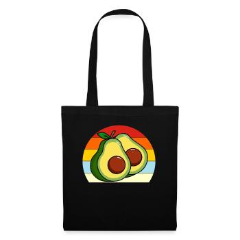 Retro Vintage Avocado Guacamole Lover - Tote Bag - black - Front