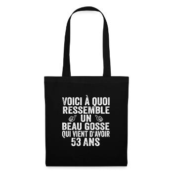 Voici À Quoi Ressemble Un Beau Gosse De 53 ans - Sac en tissu - noir - Devant