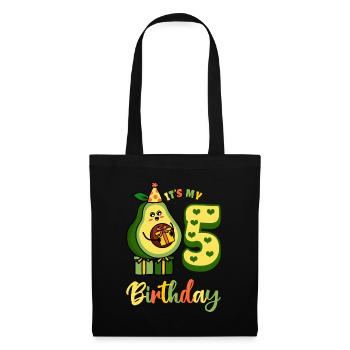 Avocado Lover 5th Birthday Guacamole Avocados - Tote Bag - black - Front
