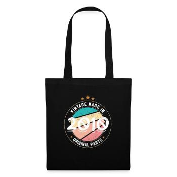 Geburtstagsgeschenk 2010 Frauen | Jahrgang 2010 - Stoffbeutel - Schwarz - Vorne