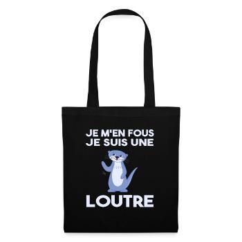 Je M'en Fous Je Suis Une Loutre - Sac en tissu - noir - Devant