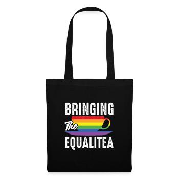 Equalitea Chai Buveurs de thé Amateurs de thé Chai Thé - Sac en tissu - noir - Devant