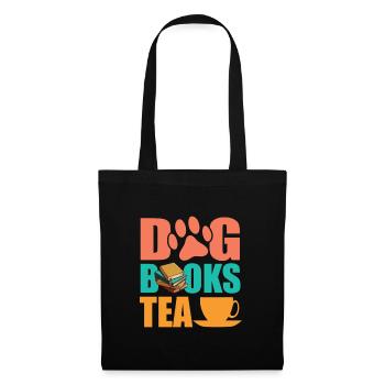 Livres pour chiens Thé Chai Buveur de thé Amateurs de thé Chai - Sac en tissu - noir - Devant