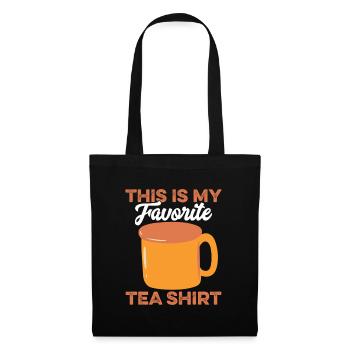 Thé préféré Chai Buveur de thé Chai Tea Lovers Thé Chai - Sac en tissu - noir - Devant