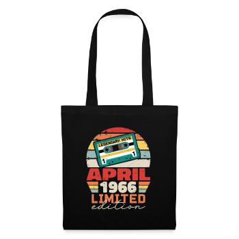April 1966 Vintage Anniversary Retro Gift, 1966 - Tote Bag - black - Front
