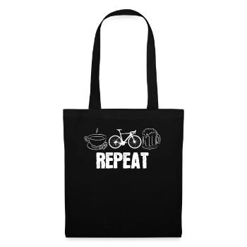 Kaffee Fahrrad Bier Radfahren Liebhaber Fahrrad - Stoffbeutel - Schwarz - Vorne