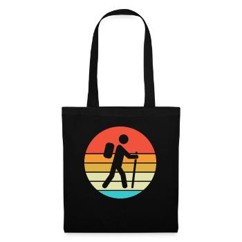 Wandern Hiking Geschenk Sprüche - Stoffbeutel - Schwarz - Vorne