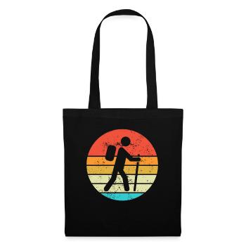 Wandern Hiking Geschenk Sprüche - Stoffbeutel - Schwarz - Vorne