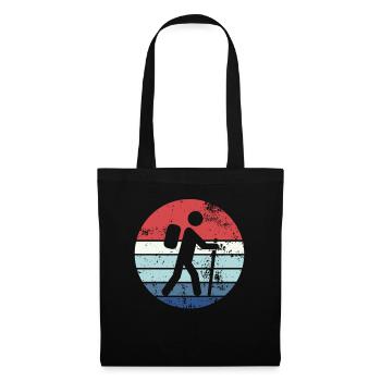 Wandern Hiking Geschenk Sprüche - Stoffbeutel - Schwarz - Vorne