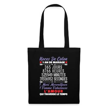 Noces de Coton - Sac en tissu - noir - Devant