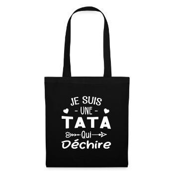 Je Suis Une Tata Qui Déchire - Sac en tissu - noir - Devant