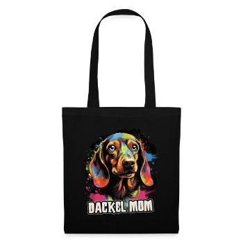 Dackel Hund Geschenk Spruch - Stoffbeutel - Schwarz - Vorne