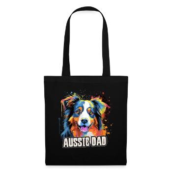 Australian Shepherd Hund Aussie Geschenk Spruch - Stoffbeutel - Schwarz - Vorne