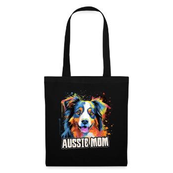 Australian Shepherd Hund Aussie Geschenk Spruch - Stoffbeutel - Schwarz - Vorne