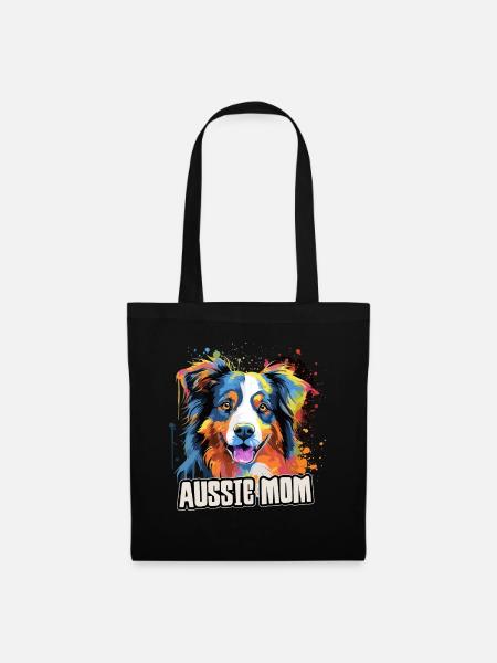 Australian Shepherd Hund Aussie Geschenk Spruch - Stoffbeutel - Schwarz