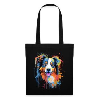 Australian Shepherd Hund Aussie Geschenk Spruch - Stoffbeutel - Schwarz - Vorne