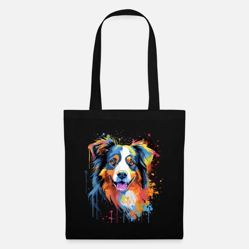Australian Shepherd Hund Aussie Geschenk Spruch - Stoffbeutel - Schwarz