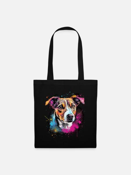 Jack Russel Hund Geschenk Spruch - Stoffbeutel - Schwarz
