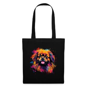 Chien Pékinois Cadeau Dire - Sac en tissu - noir - Devant