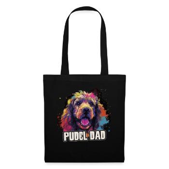 Pudel Hund Geschenk Spruch - Stoffbeutel - Schwarz - Vorne