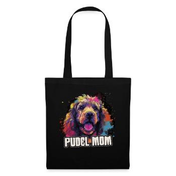 Pudel Hund Geschenk Spruch - Stoffbeutel - Schwarz - Vorne