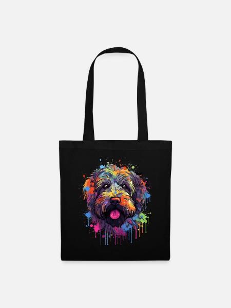 Pudel Hund Geschenk Spruch - Stoffbeutel - Schwarz