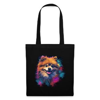 Spitz miniature Dog Cadeau Dire - Sac en tissu - noir - Devant