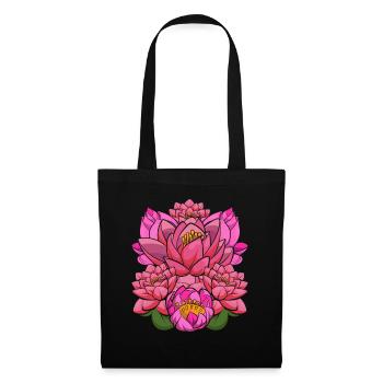 Botanist Lotus Blossoms Gardener Gift Botany - Tote Bag - black - Front