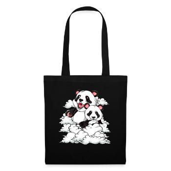 Cute Panda Bear Animal Gift Clouds Panda - Tote Bag - black - Front