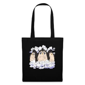 Antarctica Animal Zoo Bird Gift Clouds Penguin - Tote Bag - black - Front