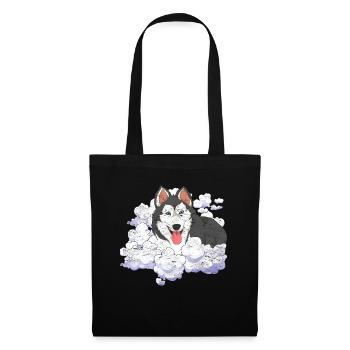 Pet Siberian Dog Gift Clouds Husky - Tote Bag - black - Front