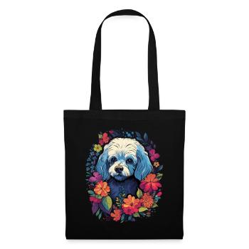 Bichon Frise Chien Cadeau - Sac en tissu - noir - Devant