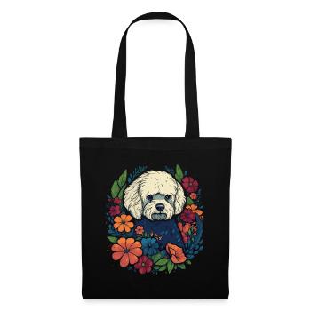 Bichon Frise Chien Cadeau - Sac en tissu - noir - Devant