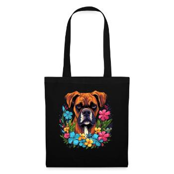 Cadeau Boxer Dog - Sac en tissu - noir - Devant