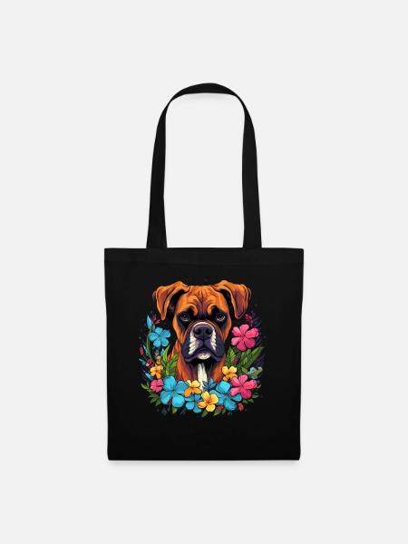 Boxer Hund Geschenk - Stoffbeutel - Schwarz