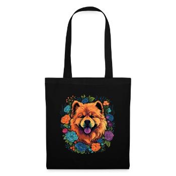 Chow Chow Chien Cadeau - Sac en tissu - noir - Devant