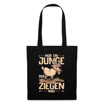 Bauernhof Tier Landwirt Jungen Geschenk Ziege - Stoffbeutel - Schwarz - Vorne