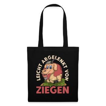 Bauernhof Tier Bauer Lustiges Geschenk Ziege - Stoffbeutel - Schwarz - Vorne