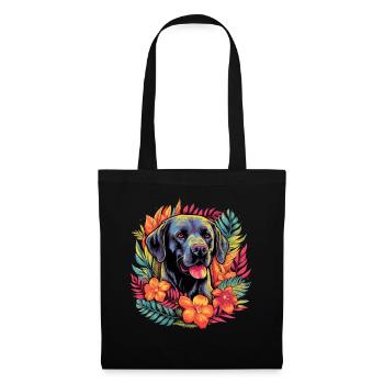 Labrador Hund Geschenk - Stoffbeutel - Schwarz - Vorne