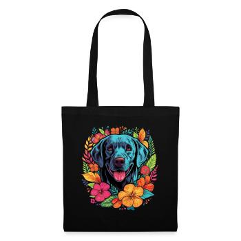 Labrador Hund Geschenk - Stoffbeutel - Schwarz - Vorne