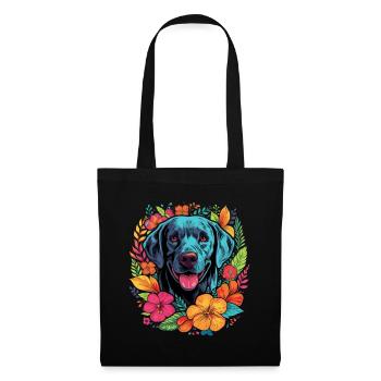 Labrador Hund Geschenk - Stoffbeutel - Schwarz - Vorne