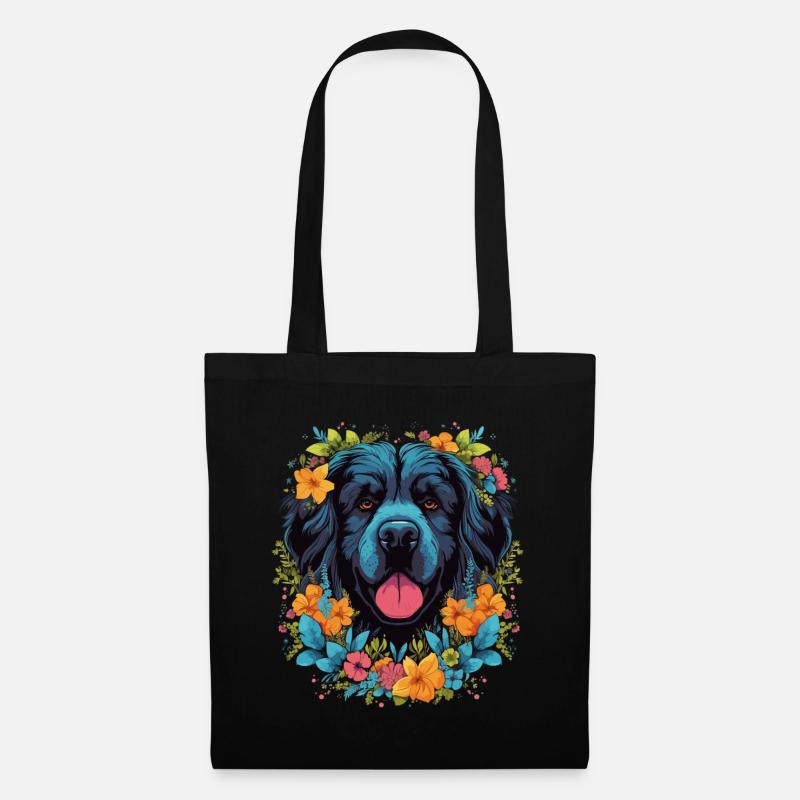 Cadeau de chien de Terre-Neuve - Sac en tissu - noir