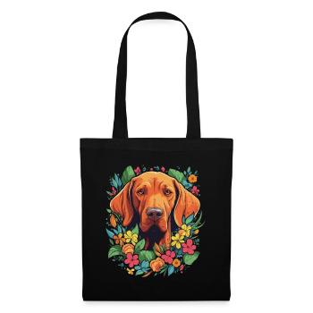 Vizsla Hund Geschenk - Stoffbeutel - Schwarz - Vorne