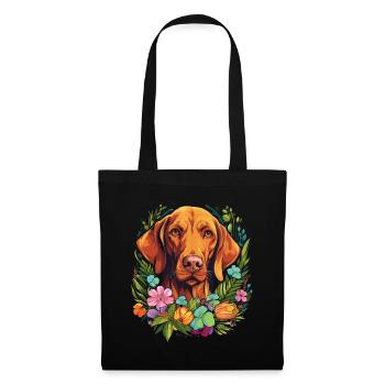 Vizsla Hund Geschenk - Stoffbeutel - Schwarz - Vorne