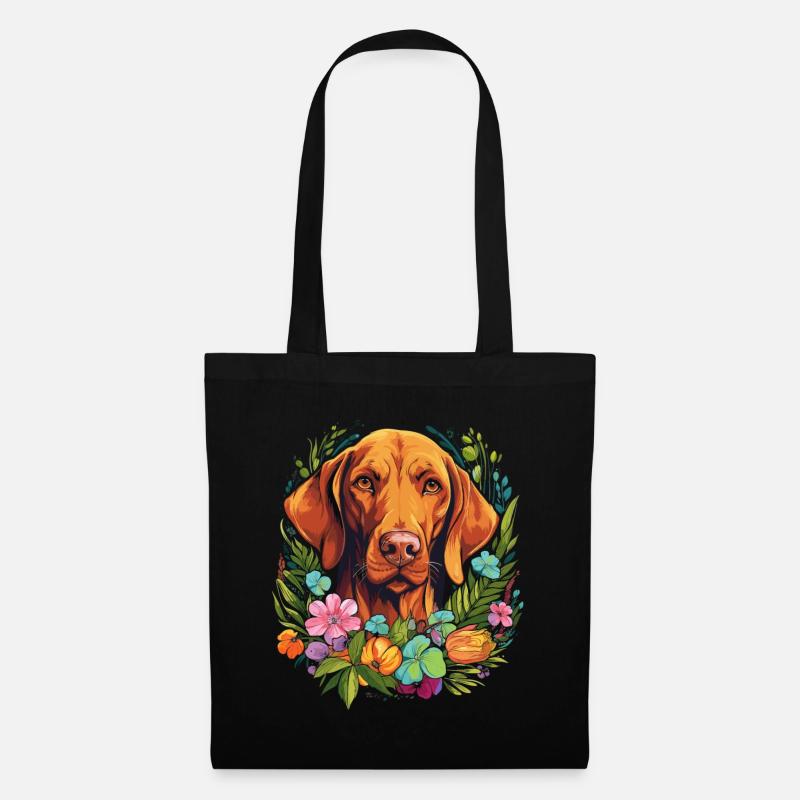 Vizsla Hund Geschenk - Stoffbeutel - Schwarz