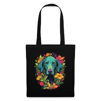 Cadeau de chien Weimaraner - Sac en tissu - noir - Devant